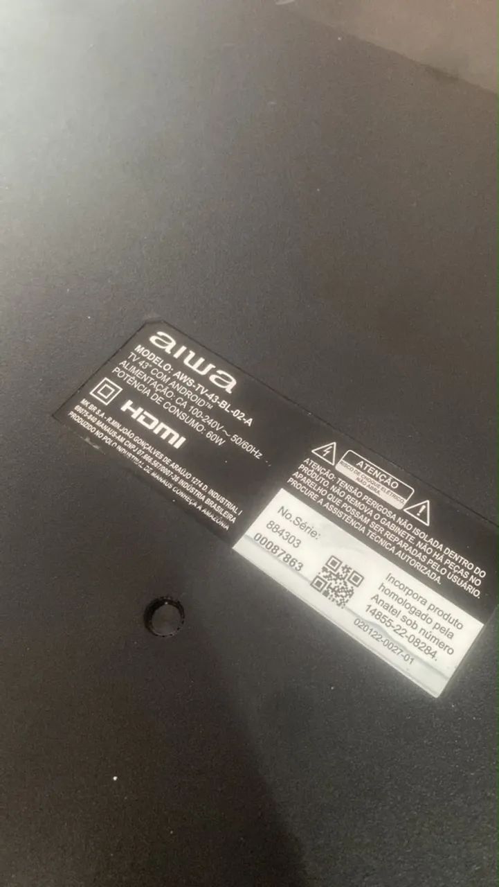 TELEVISÃO AIWA 43 POLEGADAS PRA RETIRADA DE PEÇAS 
