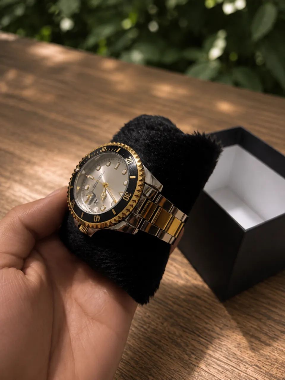 Relógio masculino Dourado - Foto 3