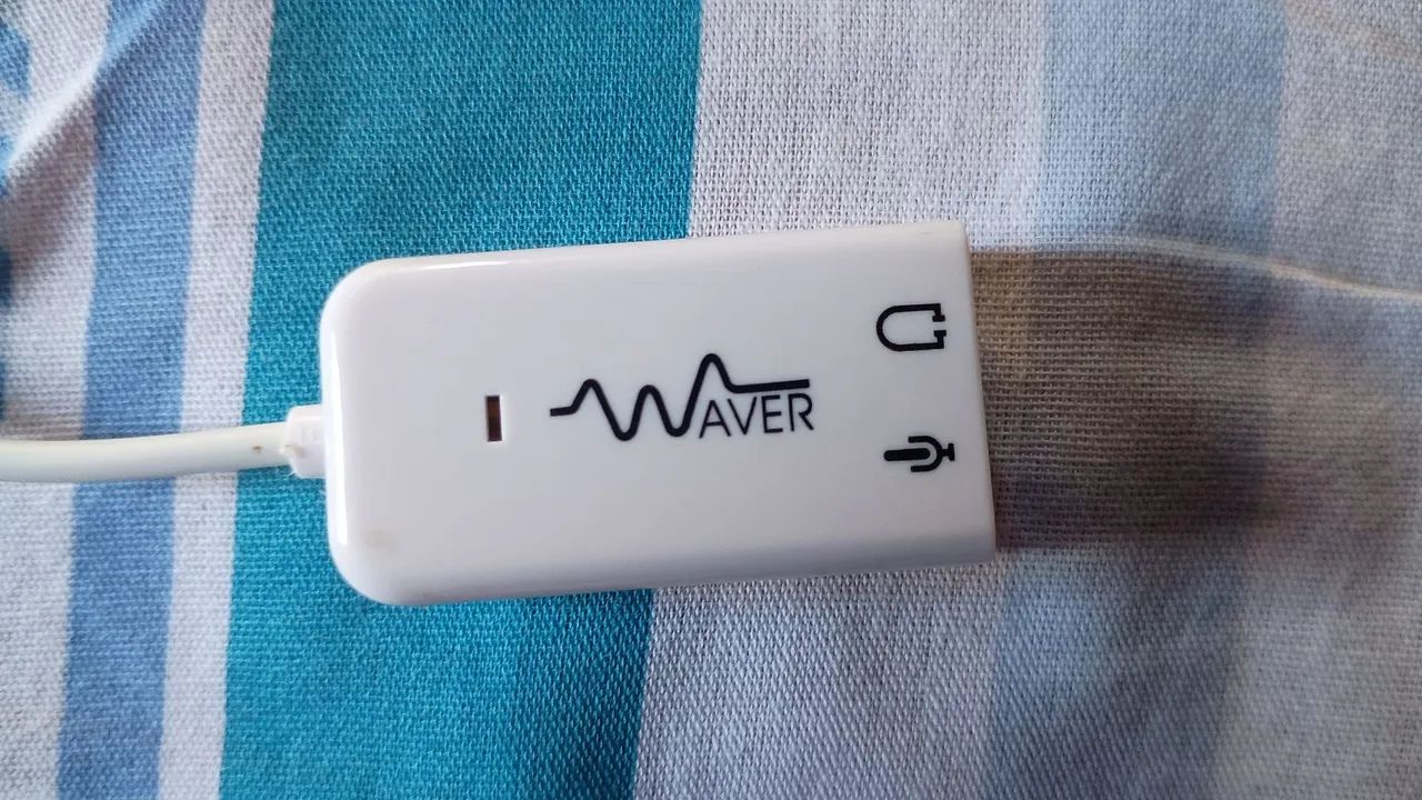 Adaptador de Áudio USB para P2 Fone de ouvido e Microfone
