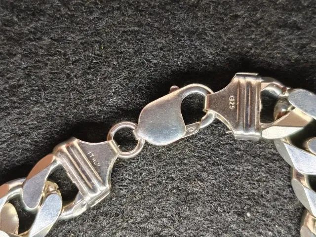 Pulseira Prata 925 (13mm) - 47 gramas - Foto 2