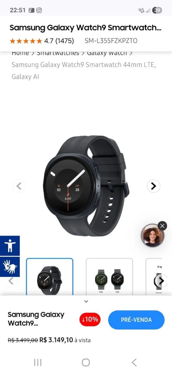 Galaxy Watch 9 LTE (NÃO DEPENDE DO CELULAR) - Foto 3