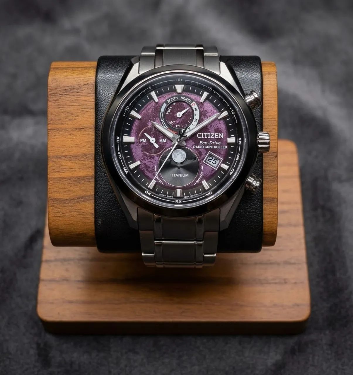 Relógio Citizen Tsuki Yomi Moonphase Roxo