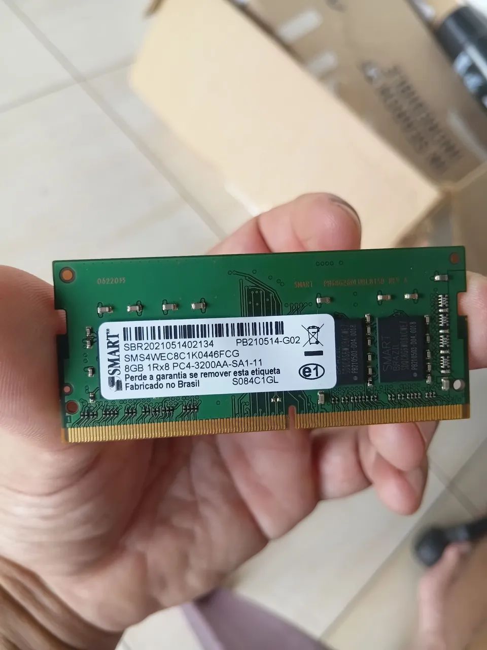 Memoria 8gb ddr4 3200ghz notebook Funcionando perfeitamente obs já é o menor valor 