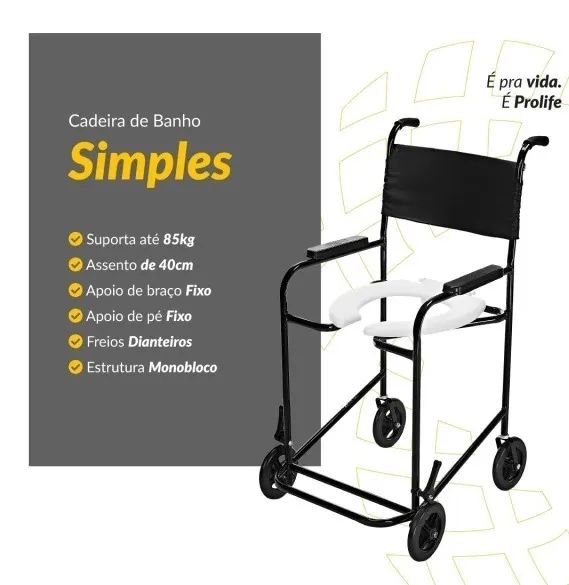 Cadeira de roda para banho nova 