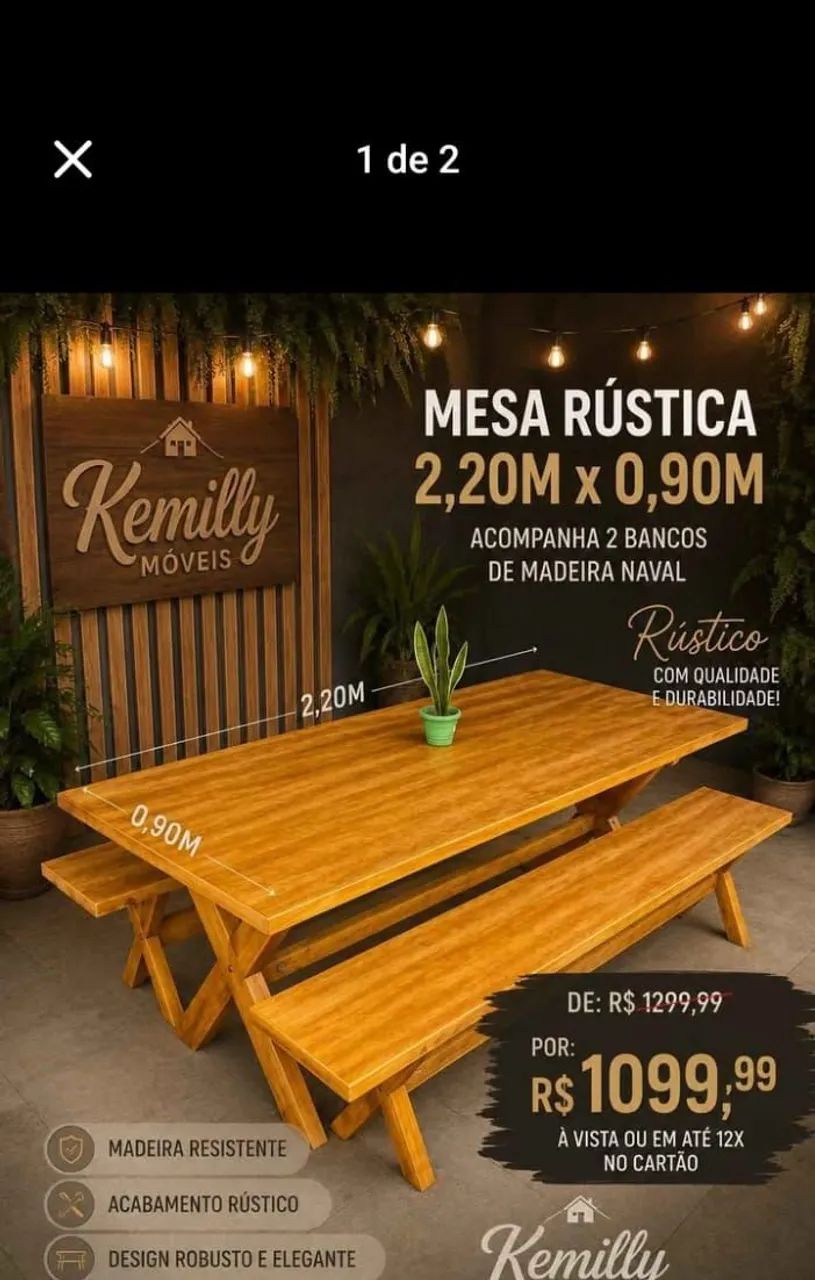 Mesas rústica 