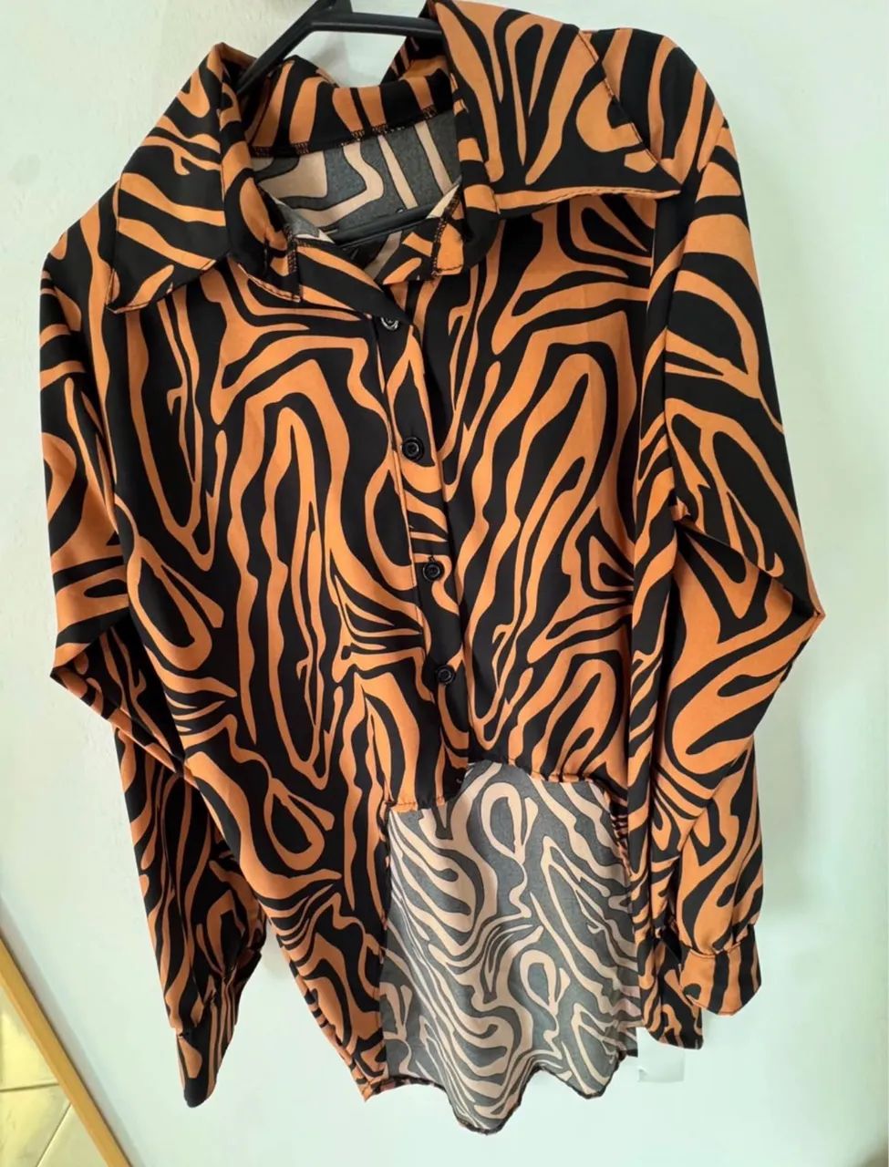 Camisa estilosa de zebra Nova  - Foto 3