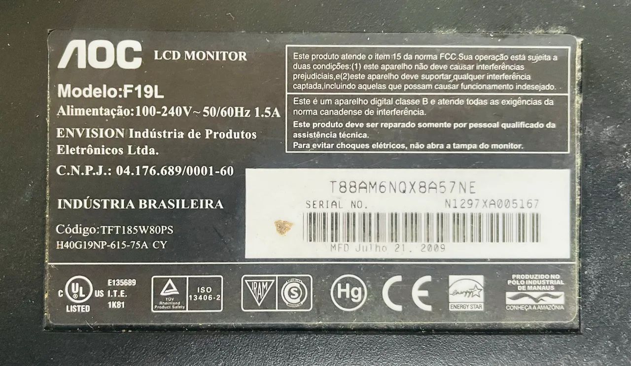 Monitor AOC 19 polegadas  - Foto 3