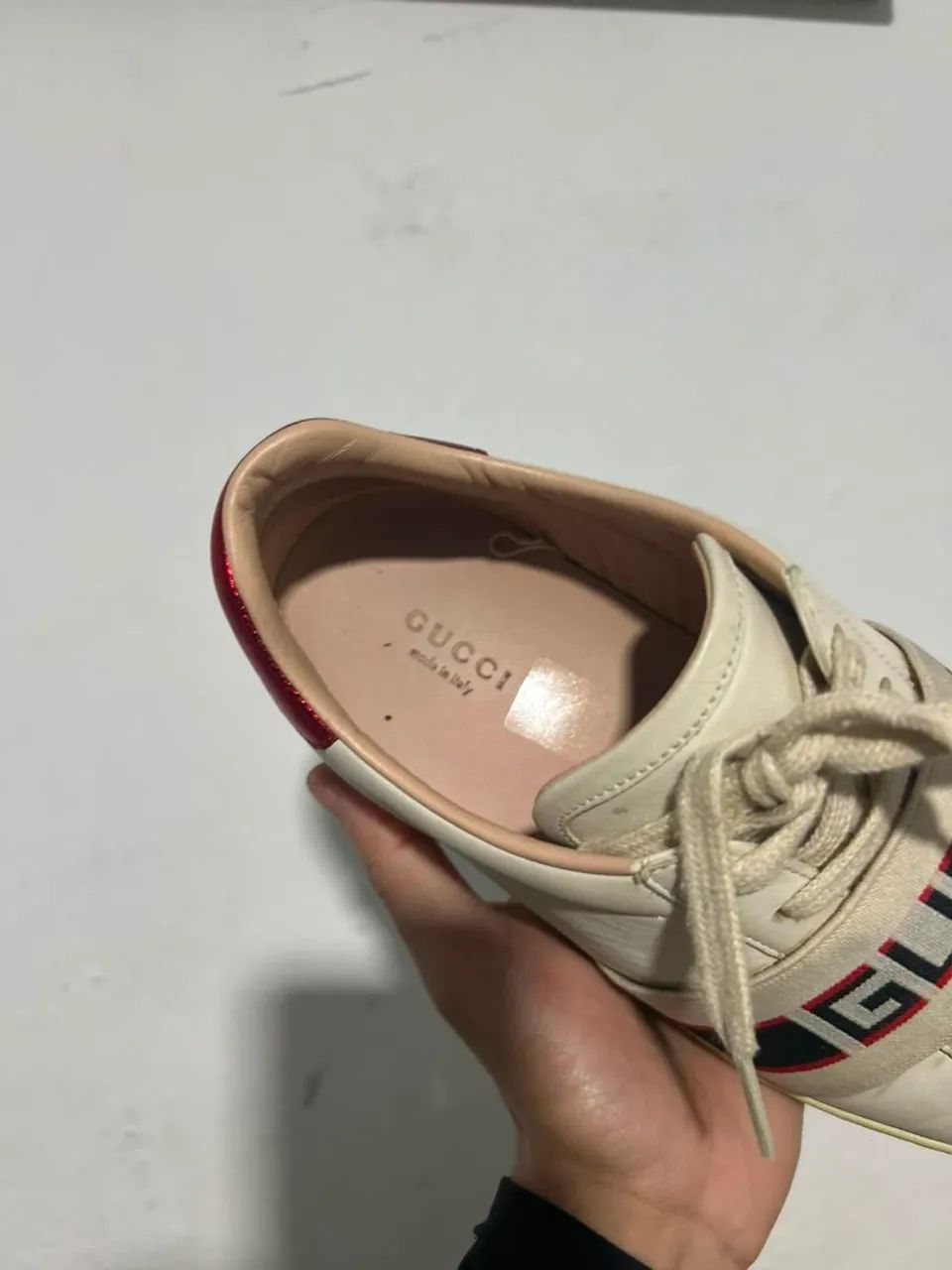 Gucci Ace Logo Leather Sneaker - Foto 3
