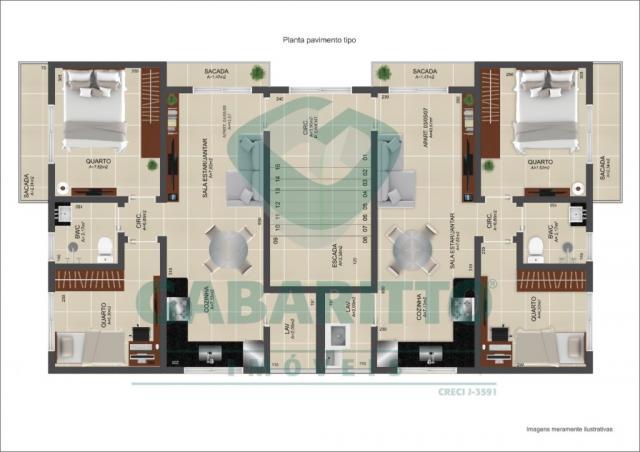 Apartamento à venda com 2 dormitórios em Santo antonio, Sao jose dos pinhais cod:91180.001 - Foto 2