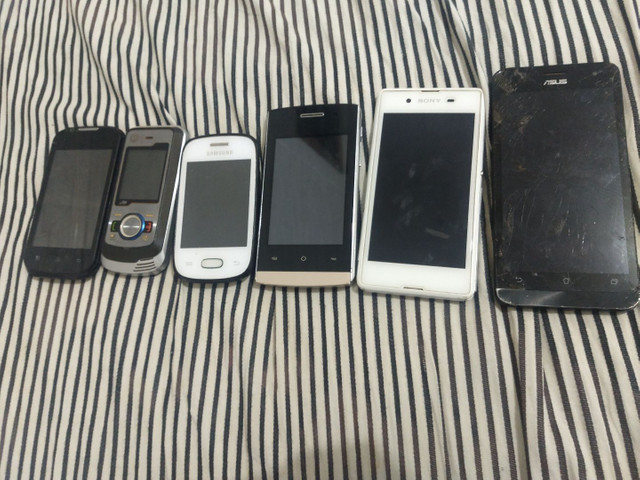 Lote com 6 celular para retirada de peças.