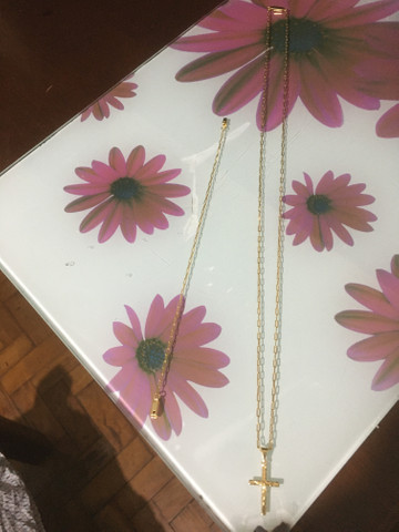 Corrente + Pulseira e Pingente Banhado Ouro 18k - Foto 2