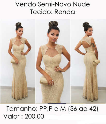 vestido bege para formatura