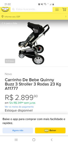 Carrinho de Bebê + bb conforto Quinny Buzz - Foto 5