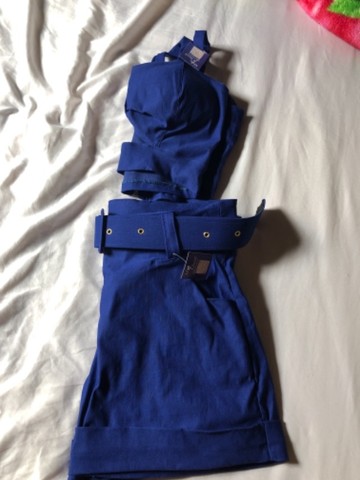 Conjunto cropped com bojo e short de alfaiataria  - Foto 3