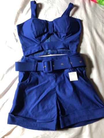 Conjunto cropped com bojo e short de alfaiataria  - Foto 5