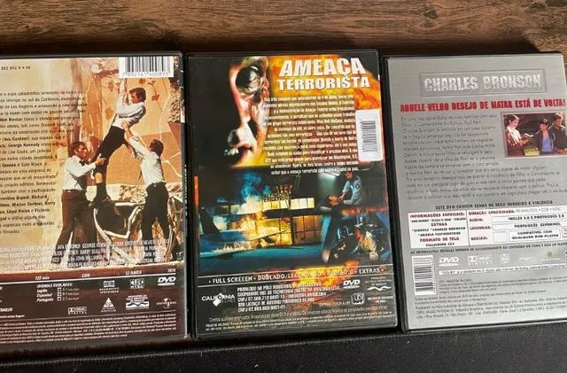 DvDs originais dos filmes: Terremoto, Ameaça Terrorista e A queima roupa.  - Foto 2