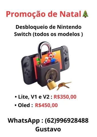 Desbloqueio Nintendo Switch, Faça Agora Mesmo