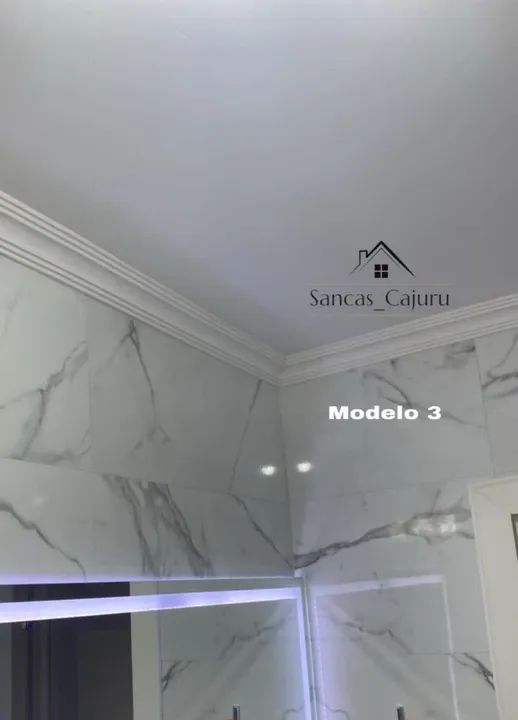 Sancas boiserie  spot led de isopor com acabamento em PVA leve, não solta fácil instalação - Foto 3