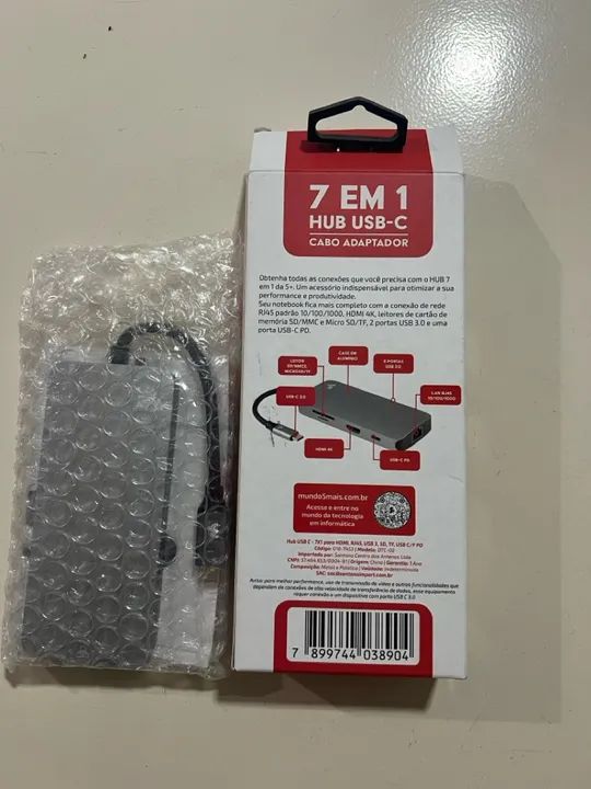 Hub USB-C 7 em 1 - Cabo Adaptador - leia a descrição do anúncio  - Foto 2