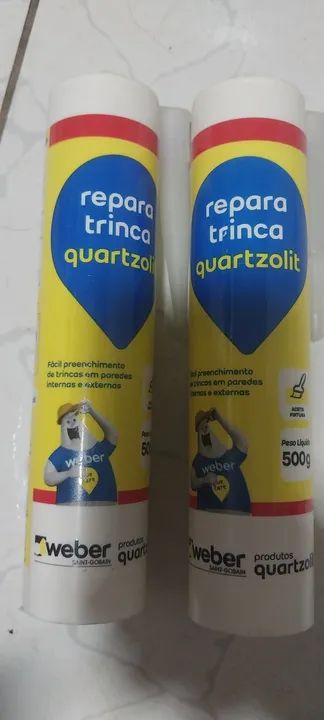 02 bisnagas repara Trincas em Paredes - Quartzolit