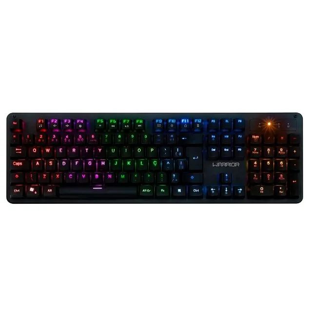 Teclado Mecânico Gamer Warrior Dunky, LED Rainbow, Switch Outemu Blue, ABNT2 - TC248