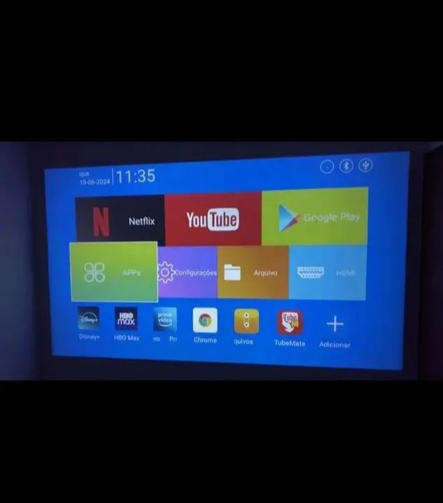 Projetor HY320 Full HD, com Android 11 - Levo até você para testar sem compromisso! - Foto 2
