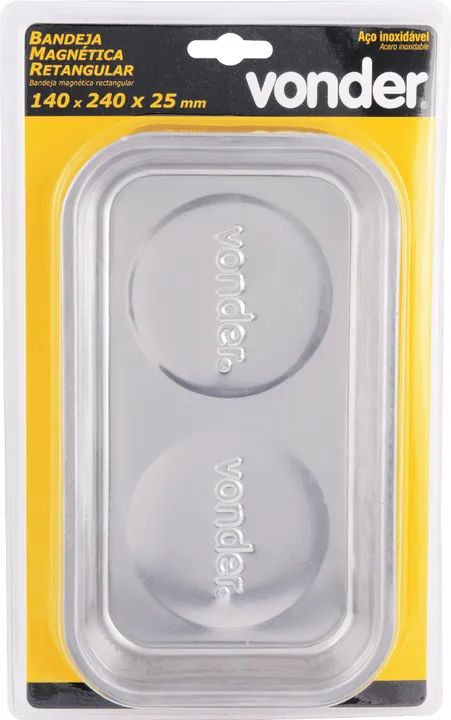 Bandeja magnética retangular 140 mm x 240 mm VONDER  - Foto 2