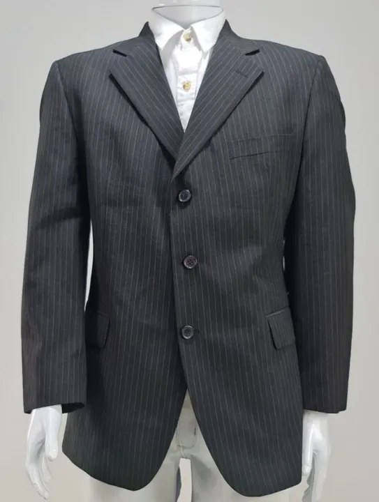 Blazer Vila Romana tam 54 M Cor preta Risca de giz