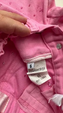 Shorts Jeans Feminino Infantil Rosa n.06  - Foto 4