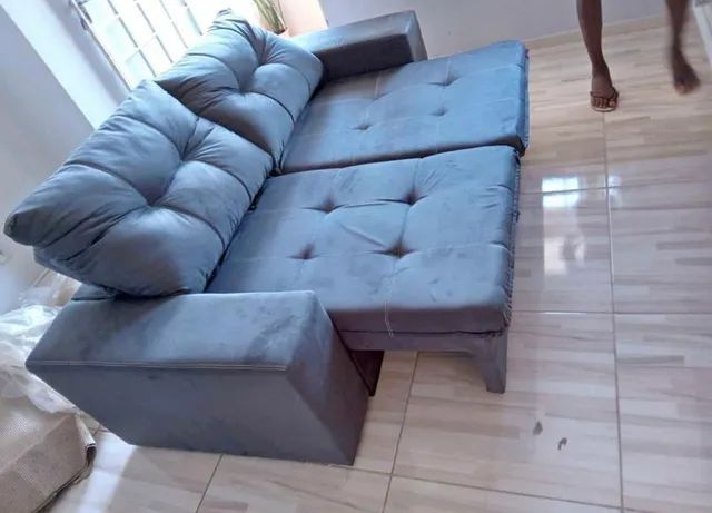 Sofa retratril reclinavel 3 lugares pronto entrega