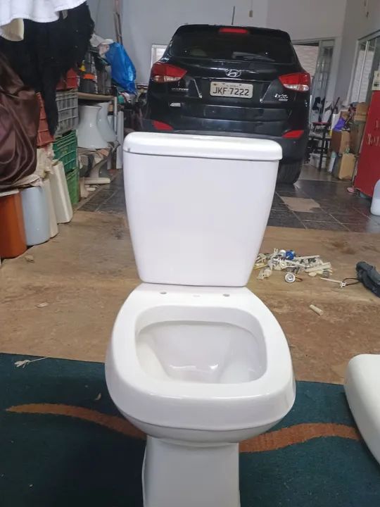 Lindo vaso acoplado quadrado série luxo logasa - Foto 2