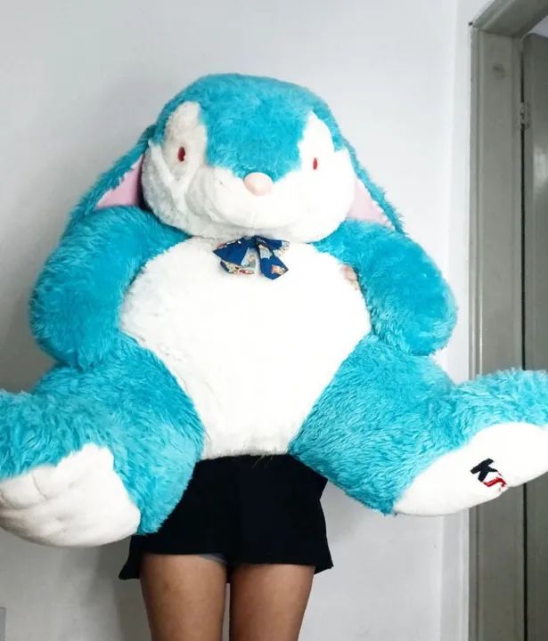 Coelho gigante de pelúcia Kinder Ovo Anos 90 Raridade