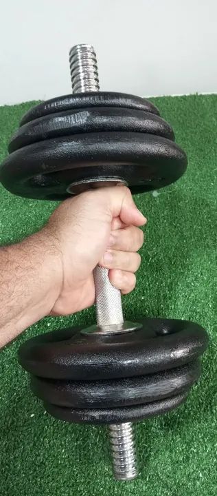 Halteres 12kg - Academia em casa - Foto 2