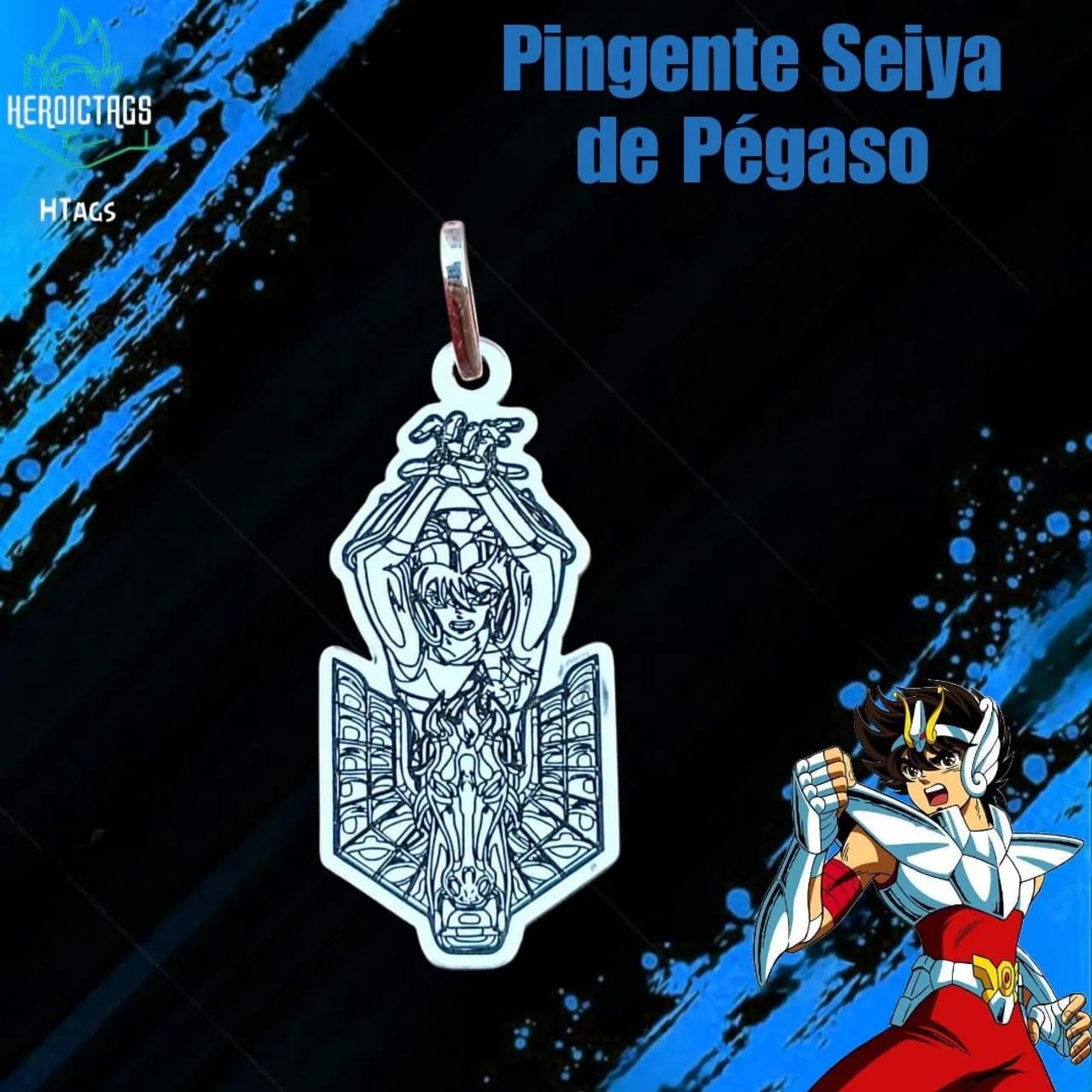 Pingente Seiya de Pégaso - Cavaleiros do Zodíaco