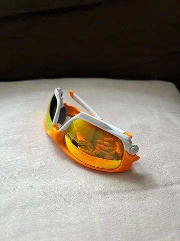 Óculos Oakley Jawbone laranja e branco - Foto 3