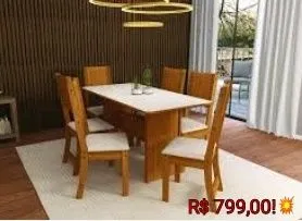 CONJUNTO MESA DE JANTAR COM FRETE GRÁTIS: ÚLTIMAS UNIDADES DA QUEIMA!!!