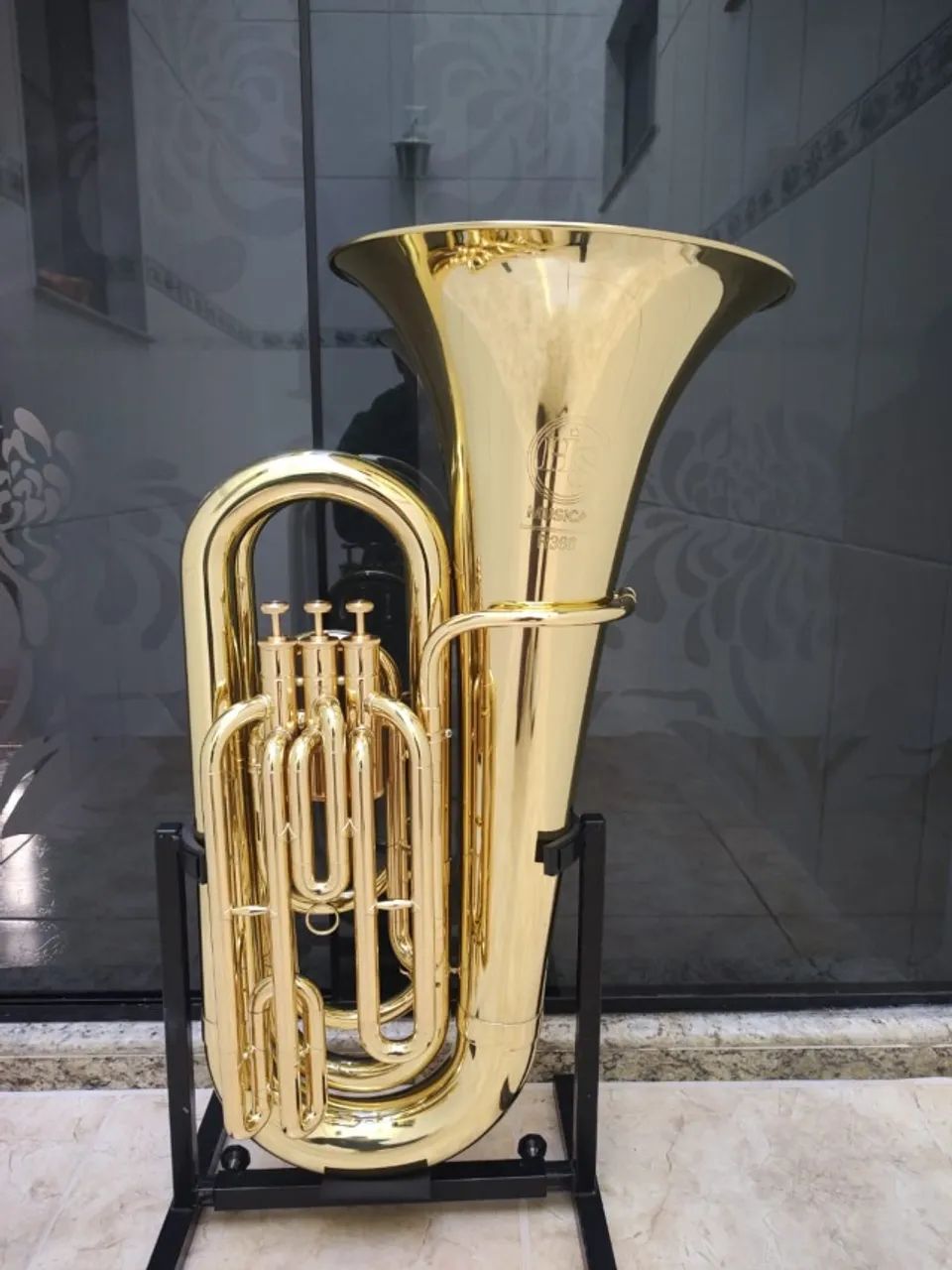 Tuba 3/4 HS Musical R368 Sib 3 Pistos Laqueada -NOVA / Aceito Trocas / Parcelo 18x Cartão