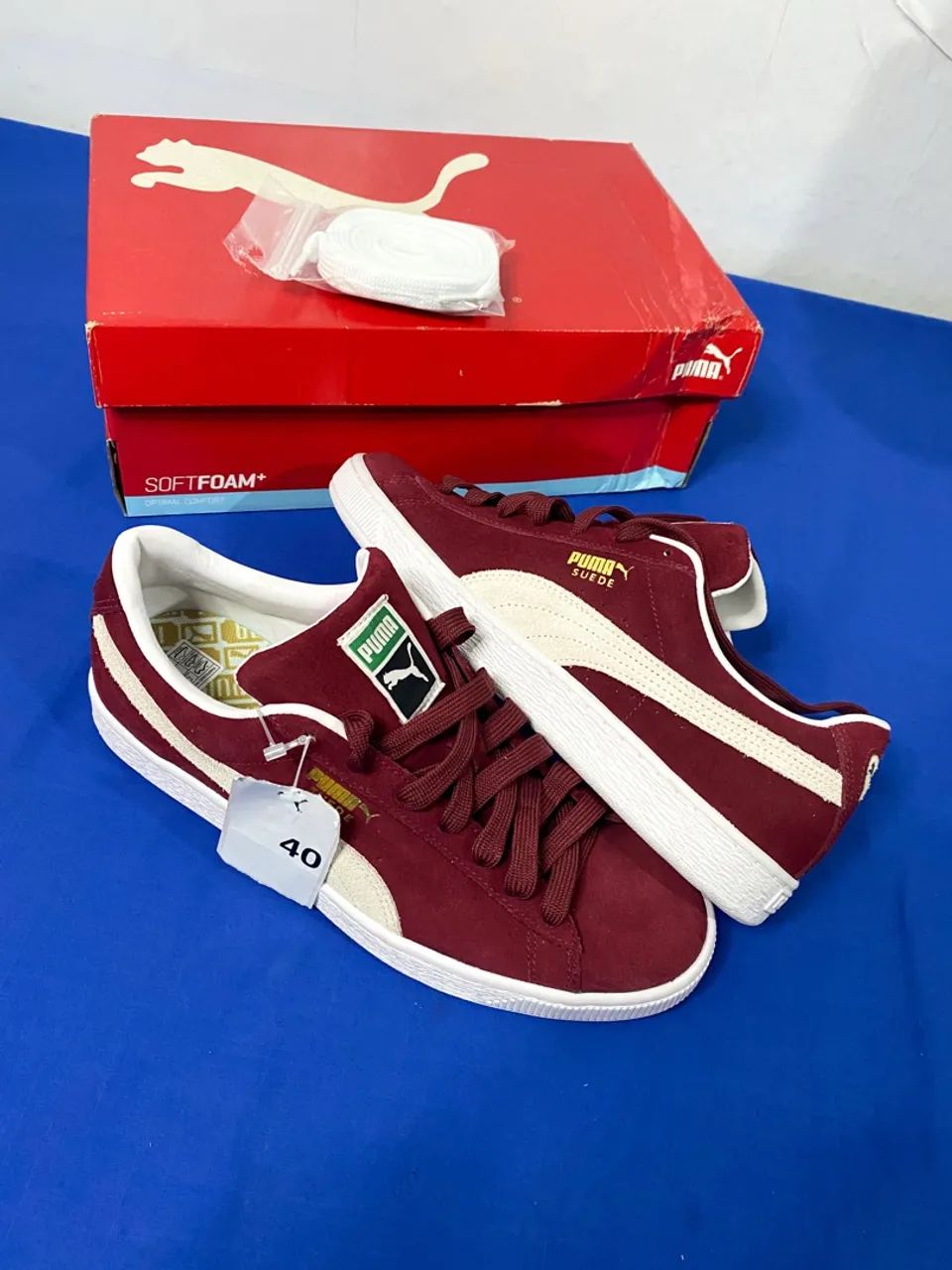 Tênis Puma Carina Tenis Vinho CamurÃ§a Kit Tênis Puma Carina