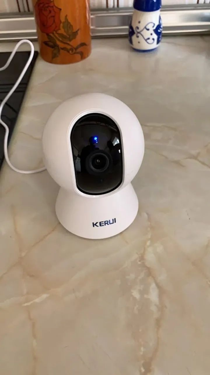 Kerui câmera de segurança interna/fullhd 1080p/rastreamento automático/visão noturna/alexa