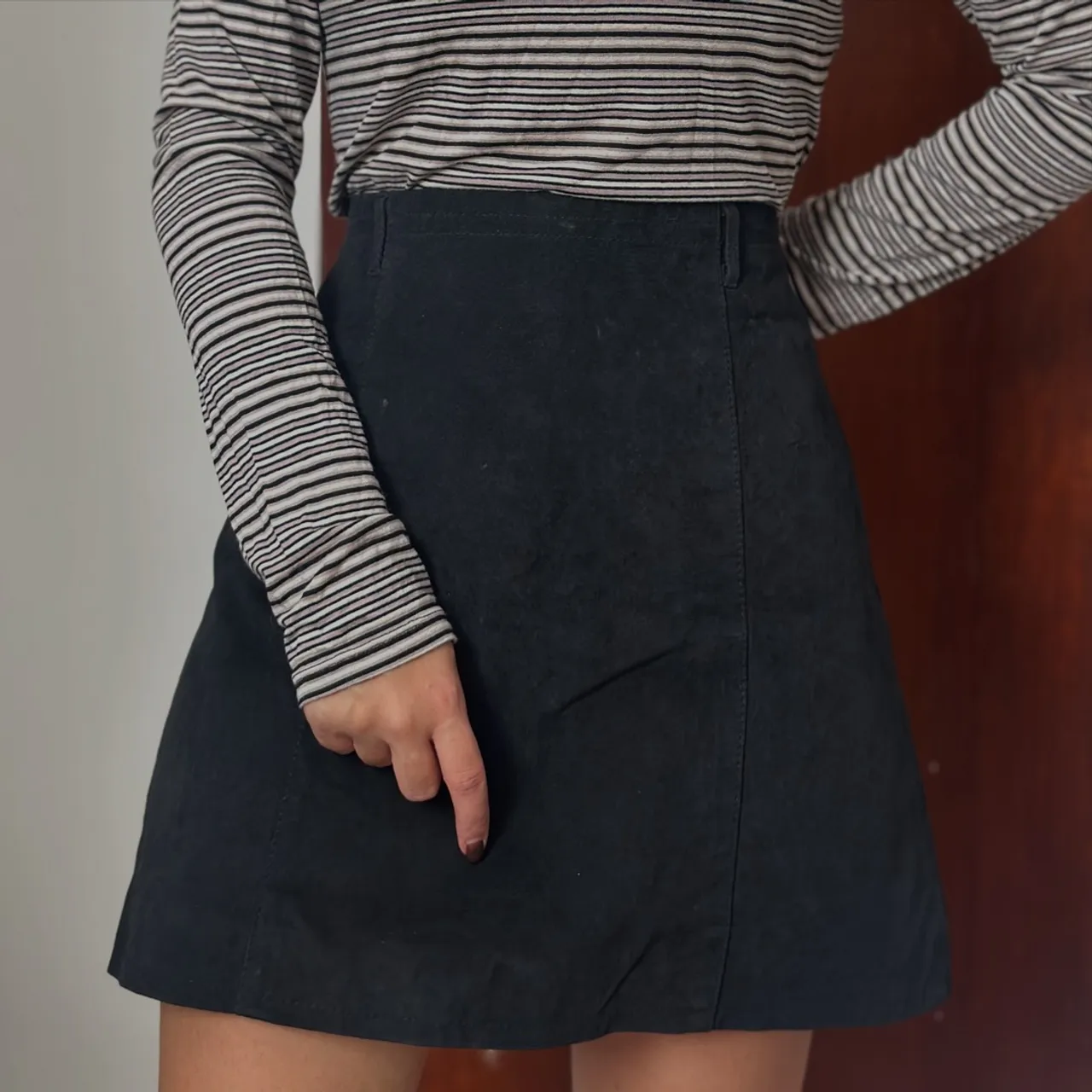 Saia preta suede M
