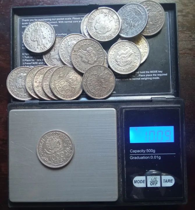Dez moedas prata 900 mil réis 1913 Rs1$000 - Foto 2