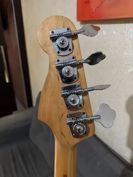 Baixo Fender Precision Bass - Azul Metalizado mexicano 4c 2005 - Foto 6