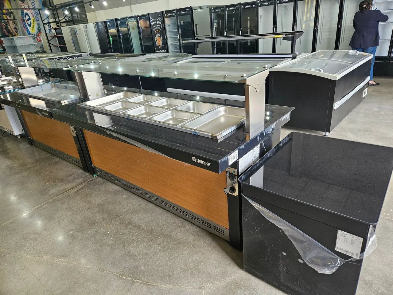 conjunto buffets quente e frio + modulo gelopar 