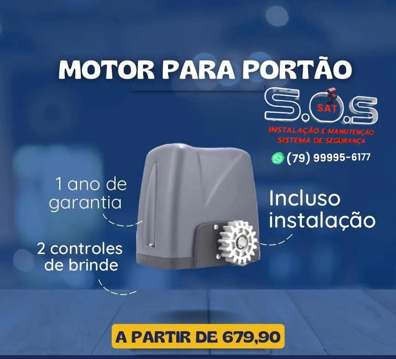 Motor Rossi portão deslizante 