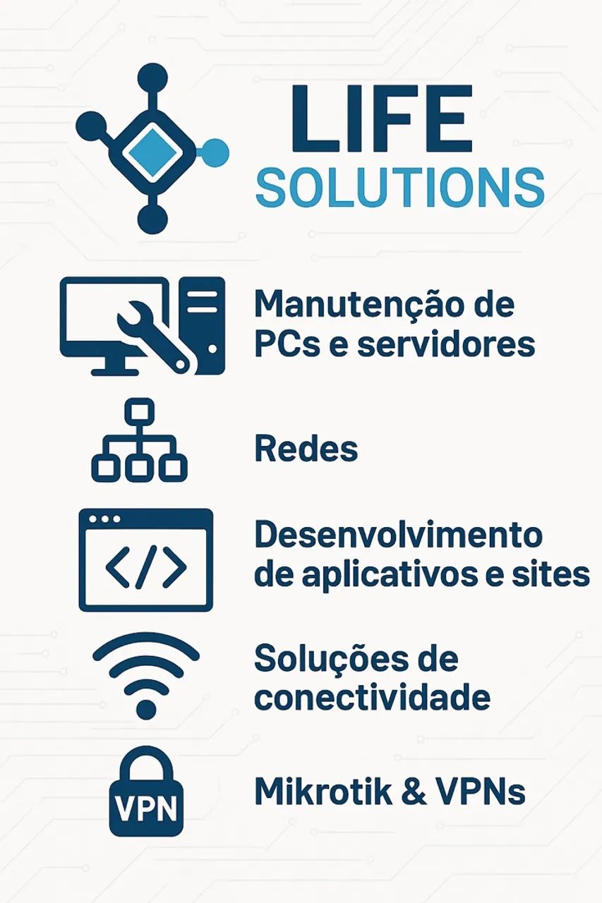  Suporte Técnico Avançado ? Servidores, PC, Apps e Conectividade