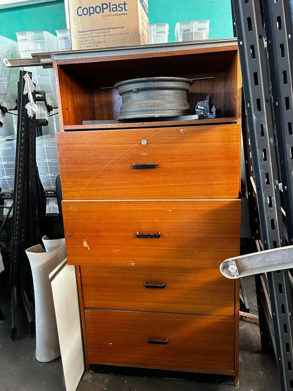 Arquivo Armário de Madeira para Escritório com Gavetas - Foto 4