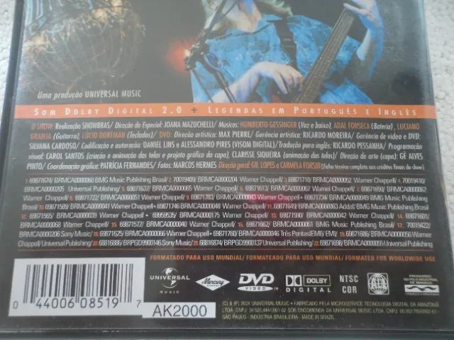 DVD Engenheiros do Hawaii 10.000 Destinos ao Vivo DVD nacional e original - Foto 5