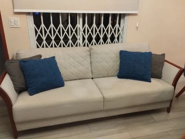 Sofá 3 lugares linho 