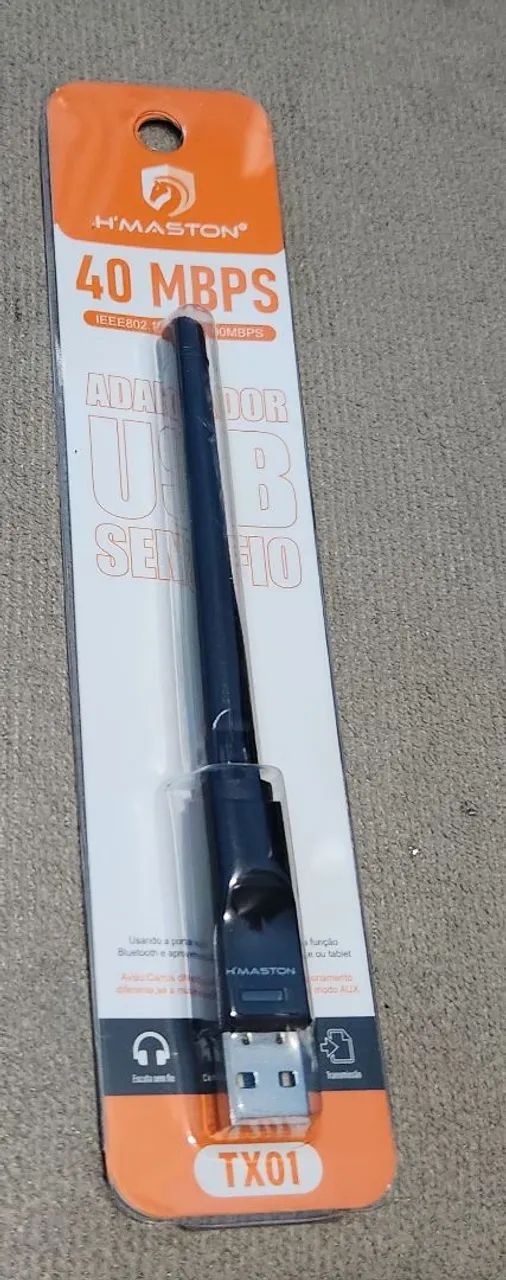 Adaptador USB Wi-Fi 40 Mbps H'MASTON TX01