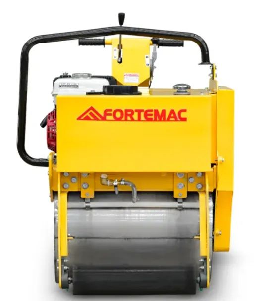 Rolo Compactador Liso Vibratório de Asfalto 265Kg 5,5HP Branco à Gasolina FVC-250 - Foto 2
